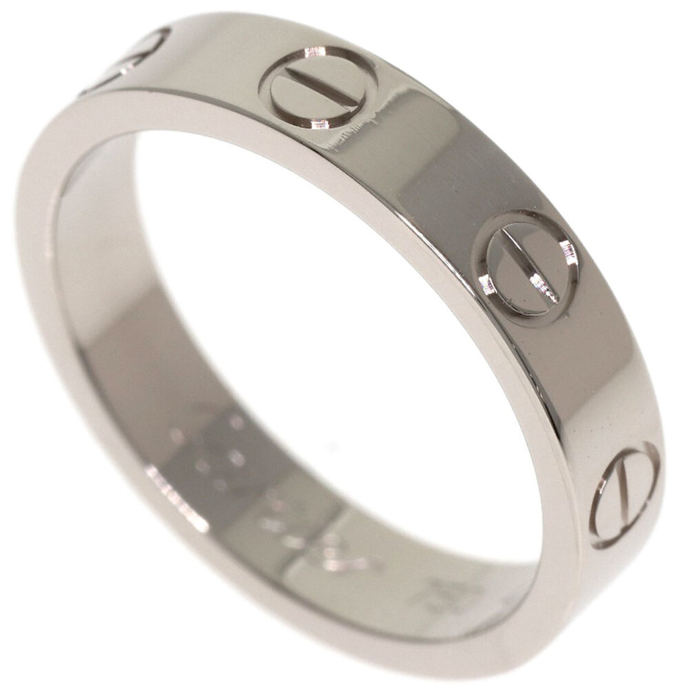 Cartier Mini Love Ring #48, 18K White Gold, Women's Ring, CARTIER